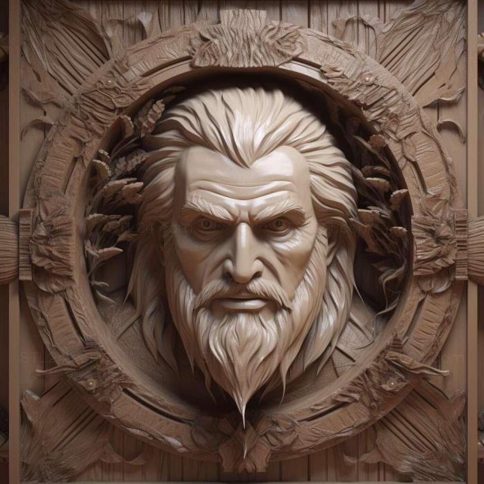 Characters (Geralt 2, HERO_3230) 3D models for cnc
